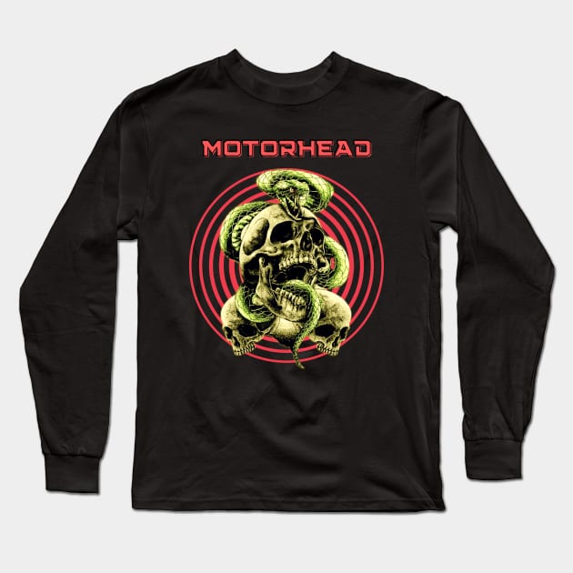 Skull & Serpent Motorhead Long Sleeve T-Shirt by Katab_Marbun
